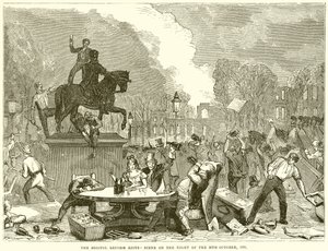 I disordini per la riforma di Bristol: scena nella notte del 30 ottobre 1831 da English School