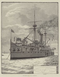 La marina britannica, HMS Agamemnon (incisione) da English School