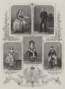 I Fratelli e le Sorelle della Principessa Alessandra (incisione) da English School