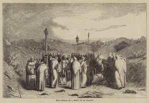 La sepoltura di un monaco di La Trappe (incisione) da English School