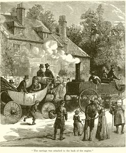 La carrozza era attaccata al retro del motore da English School