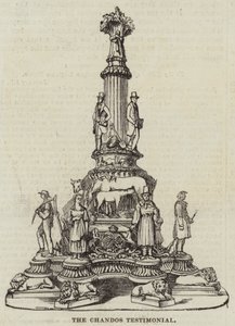 Il Testimoniale di Chandos (incisione) da English School