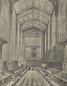 La cappella, vista verso est, 1844 (incisione) da English School