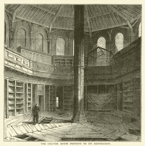 La Sala Capitolare prima del restauro da English School