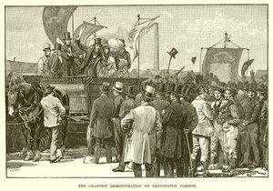 La dimostrazione chartista a Kennington Common da English School
