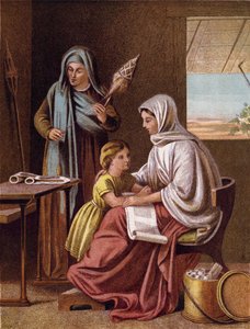 Il bambino Timoteo legge le Sacre Scritture