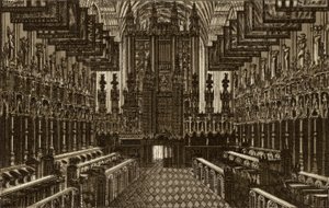 Il Coro, guardando a ovest, Cappella di San Giorgio, Windsor da English School