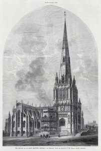 La Chiesa di Santa Maria Redcliff, Bristol (incisione) da English School