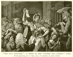 I Cantori della Città: Una scena nelle rivolte di Wilkes e Liberty da English School