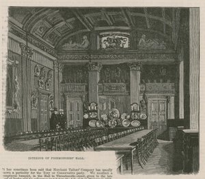 Le gilde cittadine: La compagnia dei Fishmongers: Interno della Fishmongers Hall da English School