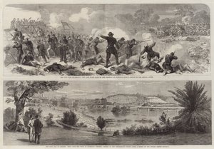 La Guerra Civile in America (incisione) da English School