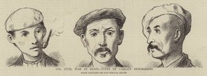 La Guerra Civile in Spagna, Tipi di Insorti Carlisti (incisione)