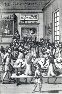 La Folla del Caffè, di Edward Ward, tratto da Vulgus Britannicus, 1710 da English School