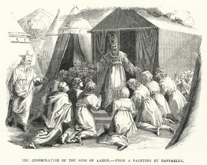 La consacrazione dei figli di Aronne (incisione)