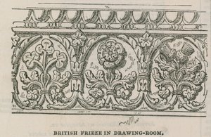 La Conservative Clubhouse: Friso britannico nella sala da disegno da English School