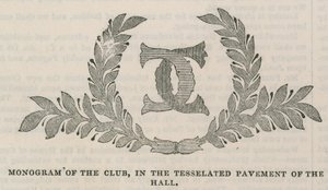 La Conservative Clubhouse: Monogramma del Club nel pavimento a mosaico della sala