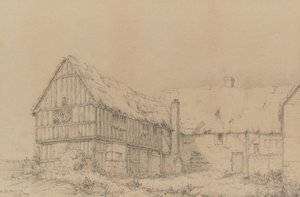 La Corte Lodge a East Farleigh, vicino a Maidstone, c.1874 (matita) da English School
