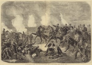 Il principe ereditario di Prussia e il suo stato maggiore nella battaglia di Worth, Sua Altezza Reale ordina l