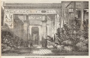 Il Crystal Palace: La Corte Egiziana, ingresso alla Tomba di Beni Hassan da English School