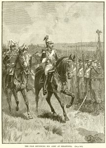 Lo zar che rivede il suo esercito a Sebastopoli da English School