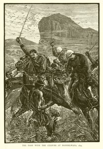 La corsa con i colori a Isandhlwana, 1879 da English School