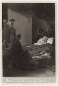 La morte del cardinale Wolsey da English School