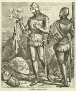 La morte del Principe Nero (incisione) da English School