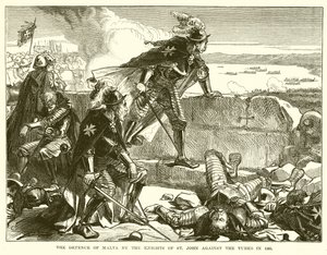 La difesa di Malta da parte dei Cavalieri di San Giovanni contro i Turchi nel 1565