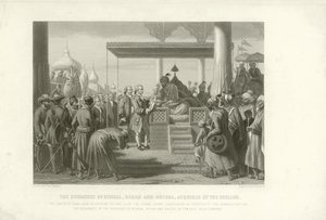 La Dewannee del Bengala, Bihar e Orissa acquisita dagli inglesi, India, 1765 da English School