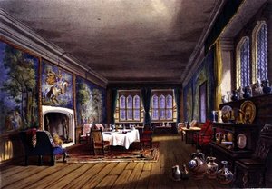 La Sala da Pranzo, Casa Cotehele, c.1830-40 da English School