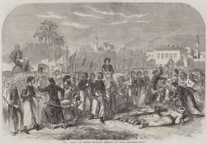 Il "Doseh," una cerimonia religiosa annuale al Cairo (incisione) da English School