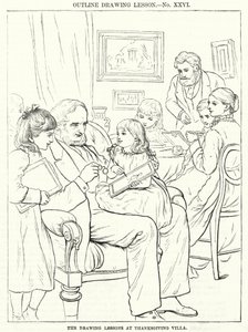 Lezioni di Disegno a Thanksgiving Villa (incisione)