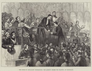 Il Duca di Connaught distribuisce i Premi della Regina per il Disegno alla Guildhall da English School