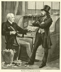 Il Duca di Wellington e il Maniaco (incisione) da English School