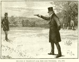 Il duello del duca di Wellington con Lord Winchilsea da English School