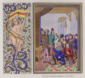 Il conte delle Fiandre riceve gli uomini di Gand da English School