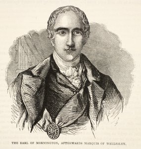Il conte di Mornington, poi marchese di Wellesley, illustrazione da Cassells Illustrated History of India di James Grant, pub. 1879 da English School