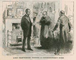 Il conte di Shaftesbury; Lord Shaftesbury visita la casa di un costermonger da English School