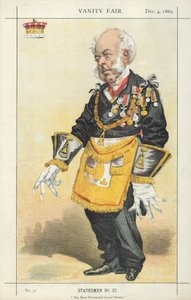 Il conte di Zetland, il gran maestro più venerabile, 4 dicembre 1869, caricatura di Vanity Fair da English School
