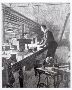 La luce elettrica, Mr Edison (1847-1931) nel suo laboratorio