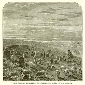 Il cimitero inglese, sulla collina di Cathcart, in Crimea da English School