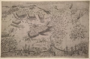 La vittoria inglese contro gli scozzesi a Muskelbroghe, 1547 da English School