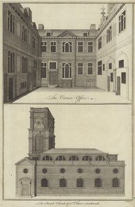 Excise Office, Londra e Chiesa parrocchiale di St Olave, Southwark da English School
