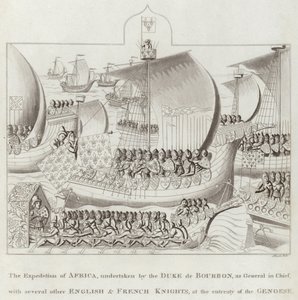 La spedizione in Africa, intrapresa dal duca di Borbone, come generale in capo, con diversi altri cavalieri inglesi e francesi, su richiesta dei genovesi