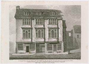La Taverna del Falcone a Bankside, Southwark. Come appariva nel 1805