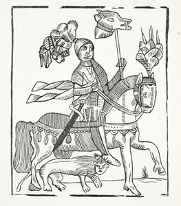 La famosa storia di Guy, conte di Warwick, illustrazione da Chap-books del XVIII secolo di John Ashton, pub. 1882