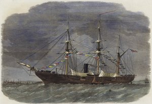 Il sloop da guerra federale Tuscarora nelle acque di Southampton