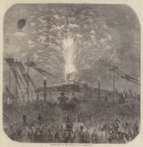 Le feste a Parigi (incisione) da English School