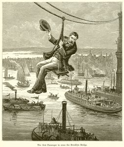 Il primo passeggero a attraversare il ponte di Brooklyn da English School