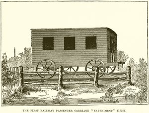 Il primo esperimento di carrozza ferroviaria passeggeri (1825)